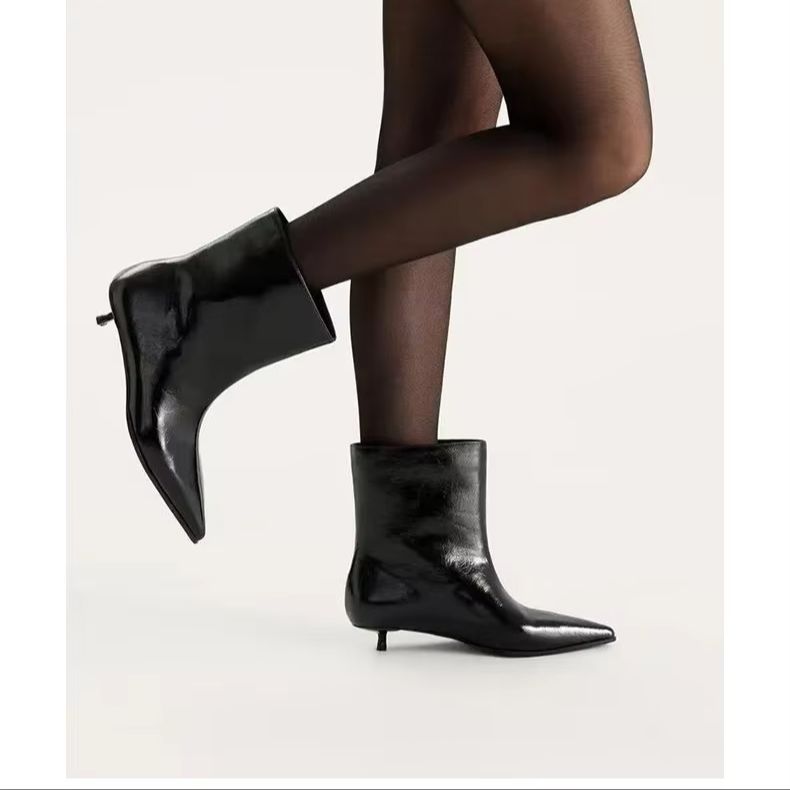 New Fall Winter Women Black Sh - Leather Classic Strap 评论和价格