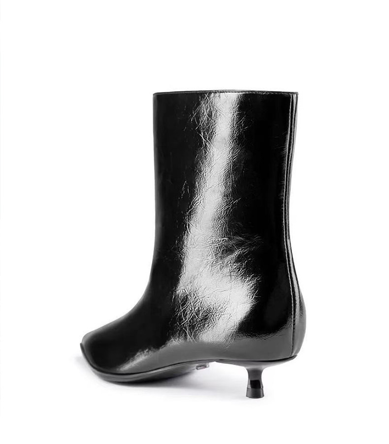 New Fall Winter Women Black Sh - Leather Classic Strap 评论和价格
