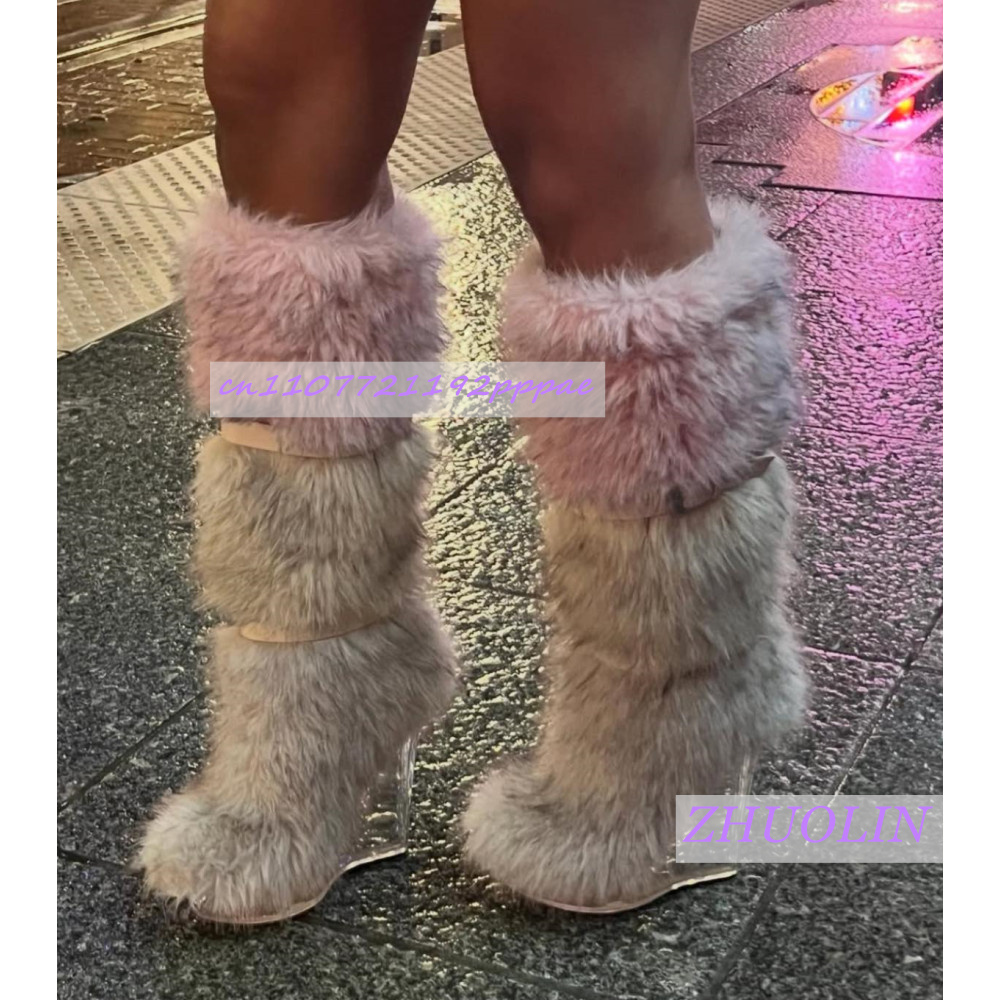 Winter Gradient Furry Transpar - Leather Classic Strap 评论和价格