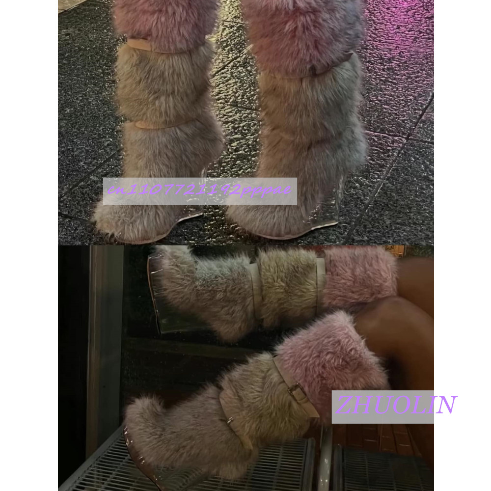Winter Gradient Furry Transpar - Leather Classic Strap 评论和价格