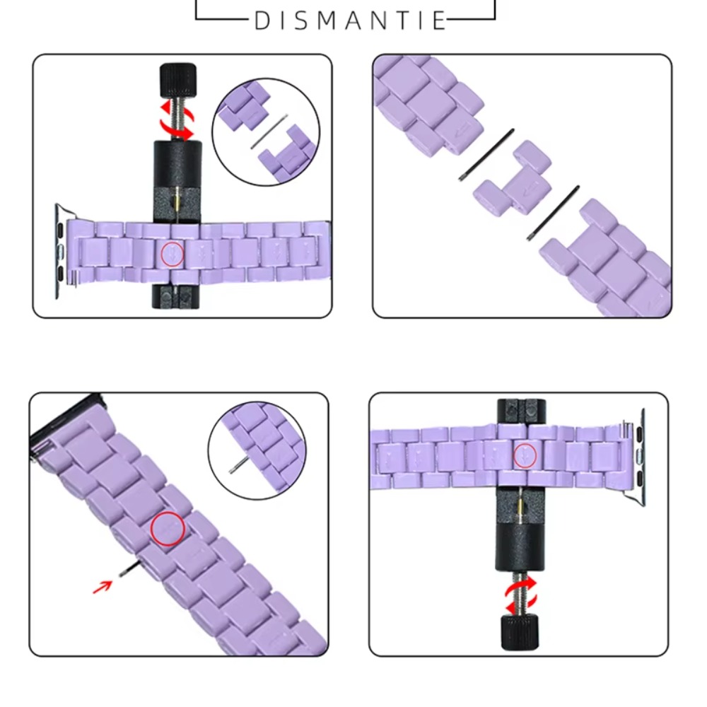 Clear Resin Three-Link Band wi - Titan Smartwatch Accessories 评论和价格