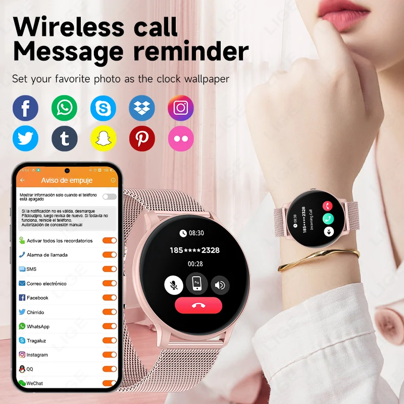 LIGE Bluetooth Call Smart Watc - Smartwatch Custom 评论和价格