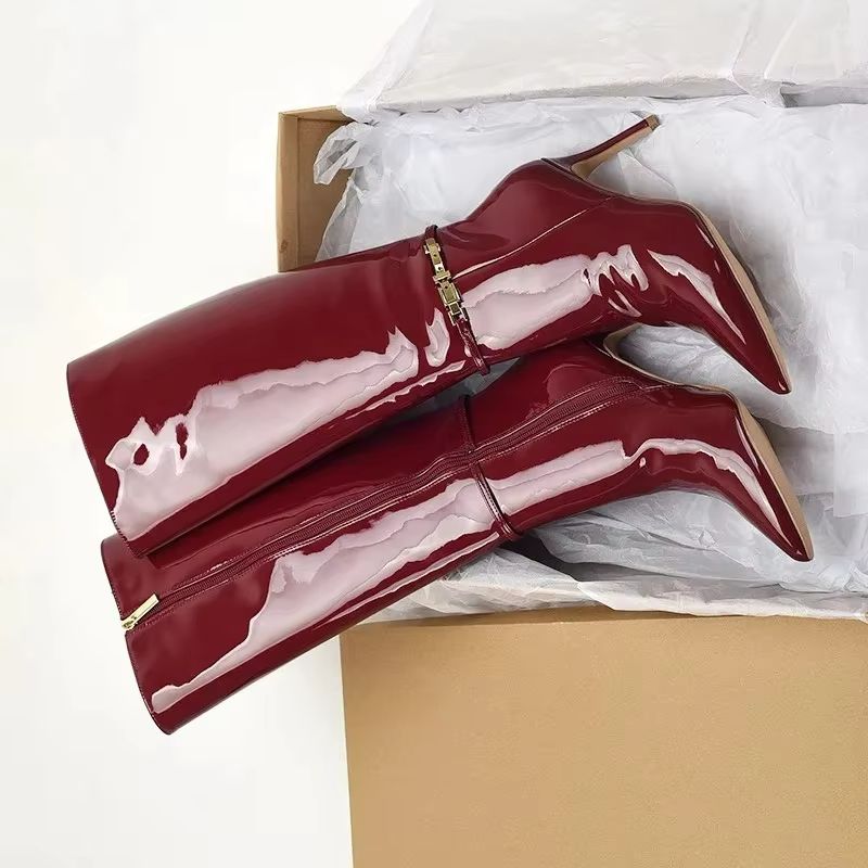 Pointed Toe Stiletto High Heel - Leather Classic Strap 评论和价格