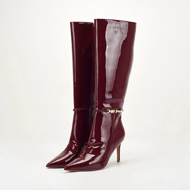 Pointed Toe Stiletto High Heel - Leather Classic Strap 评论和价格