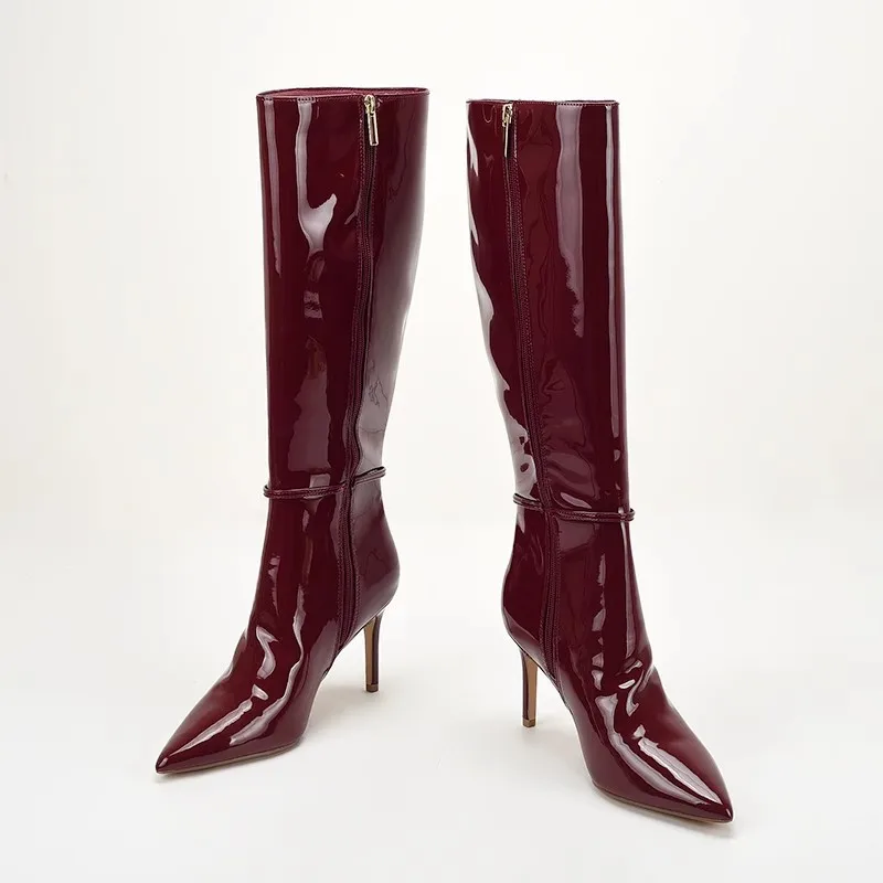 Pointed Toe Stiletto High Heel - Leather Classic Strap 评论和价格