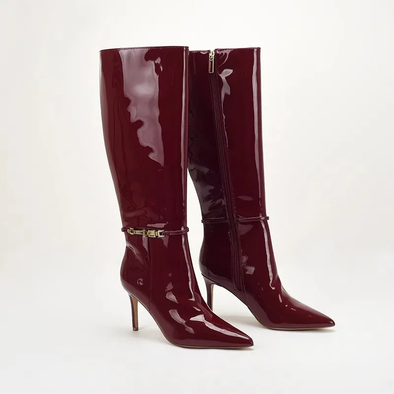 Pointed Toe Stiletto High Heel - Leather Classic Strap 评论和价格