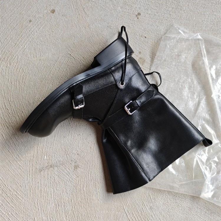 Retro Buckle Mid Calf Boots Wo - Leather Classic Strap 评论和价格
